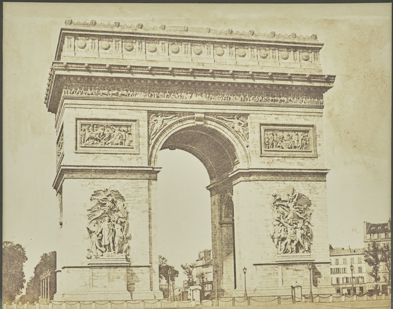 The Arc de Triomphe de l'Étoile in Paris, photographed in 1847