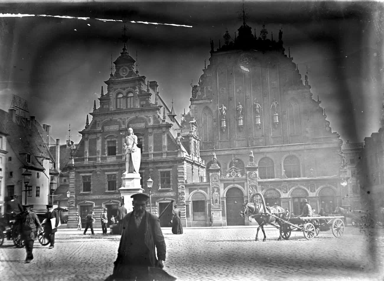 The House of the Blackheads on Town Hall Square in Riga in 1897