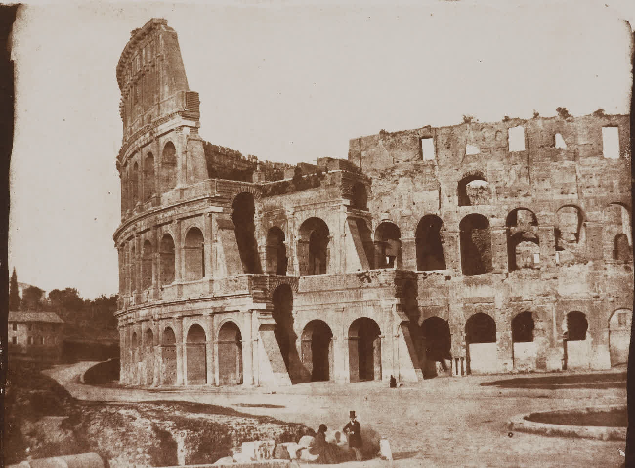 The Colosseum in Rome, photographed in 1846
