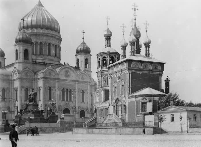 The Cathedral of Christ the Saviour in Moscow around 1912